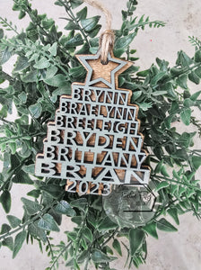 Christmas Tree Name Ornanament