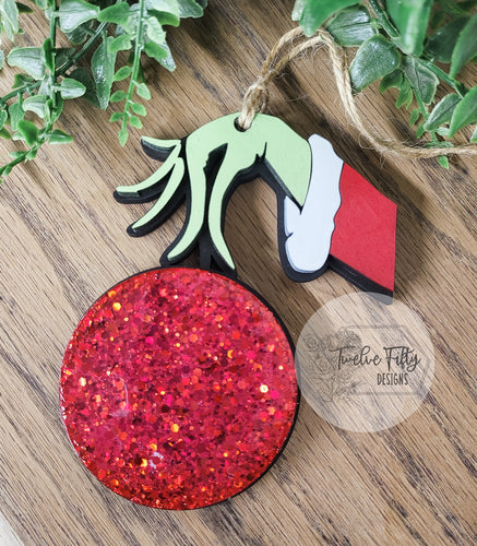 Grinch Hand Ornament