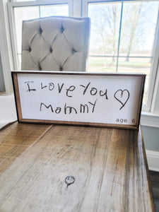 Handwriting Keepsake Shelf Sitter